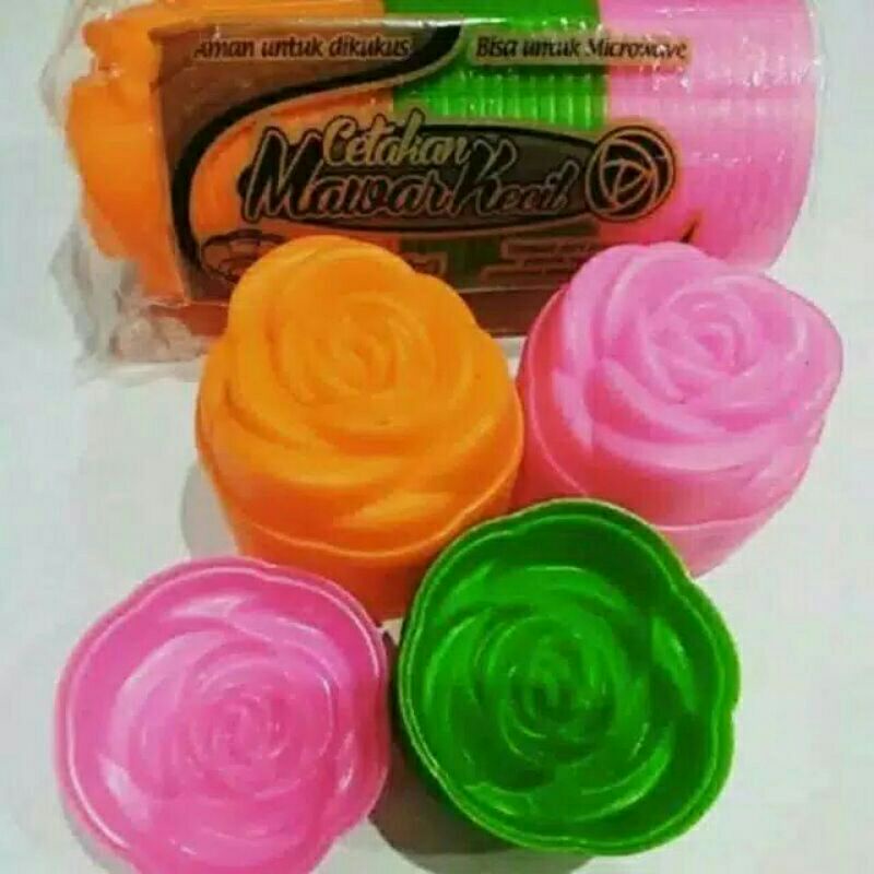 Cetakan kue / Cetakan agar agar jelly / Cetakan kue bunga mawar 12pcs