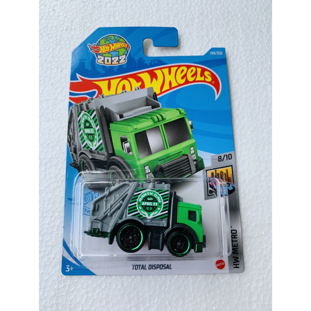 HOTWHEELS HOT WHEELS TOTAL DISPOSAL HIJAU HW METRO LOT H 2021 DIECAST MOBIL TRUK SAMPAH HOTWIL MURAH