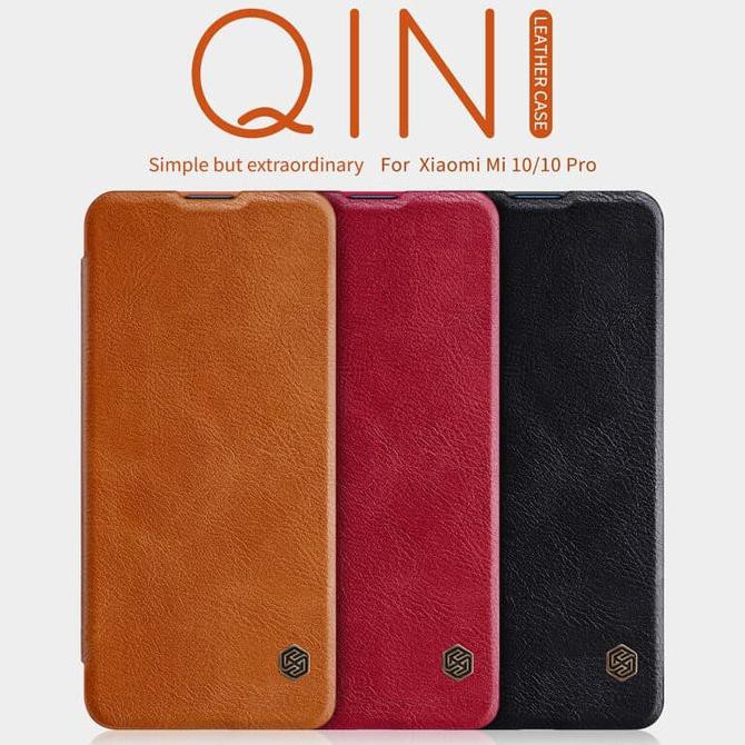 XIAOMI MI 10 MI10 5G NILLKIN QIN ORIGINAL FLIP COVER LEATHER HARD CASE