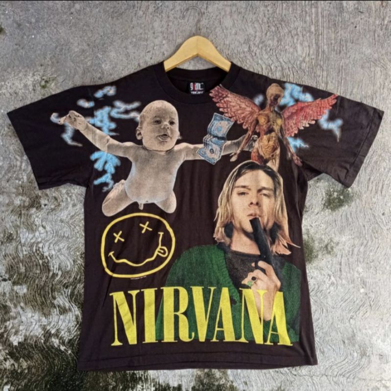Kaos vintage Nirvana AOP