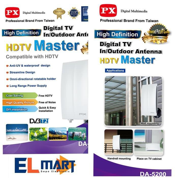 Dijual PX digital indoor outdoor TV antenna DA-5200 / digital multimedia HDTV Diskon