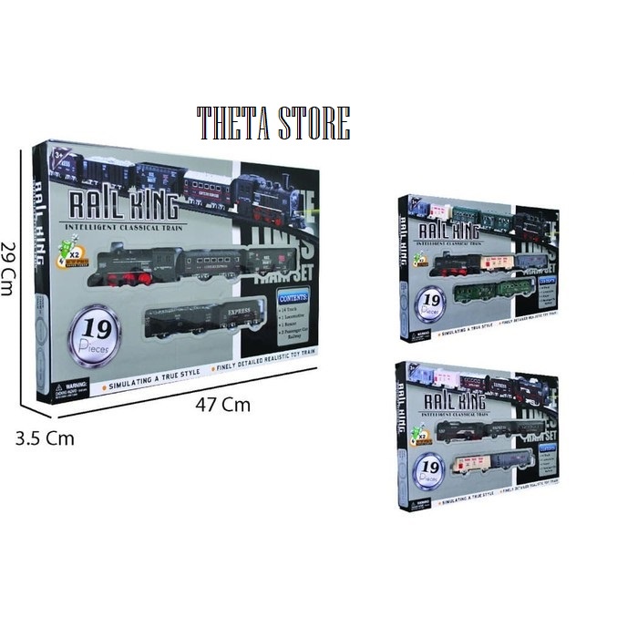MAINAN KERETA API LOKOMOTIF RAIL KING SET MAINAN ANAK LAKI LAKI MAINAN KERETA API RAIL KING PR17571 