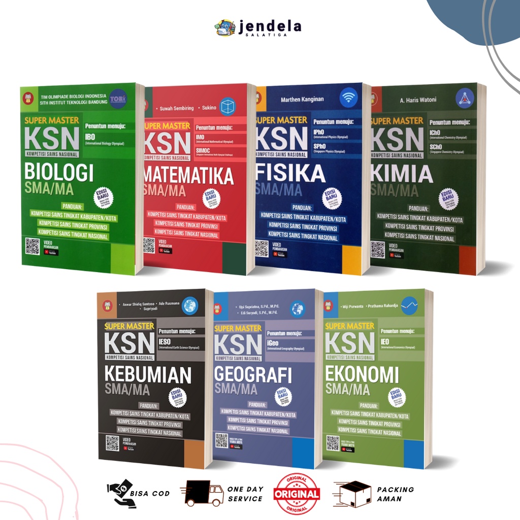 Buku Olimpiade Super Master KSN SMA - KSN Matematika , KSN Fisika , KSN Kimia , KSN Biologi , KSN Ke