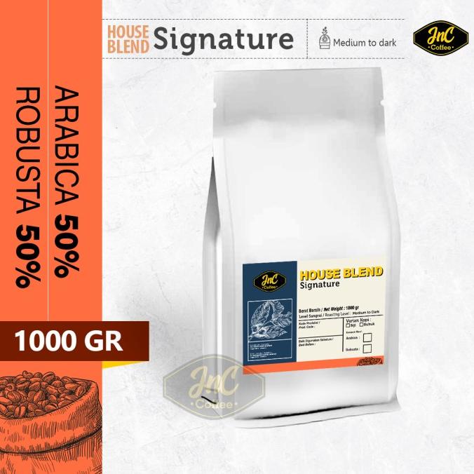 

[ COD ] House Blend JnC Signature 1 KG 50% Biji Kopi Arabika 50% Robusta TERLENGKAP Kode 882