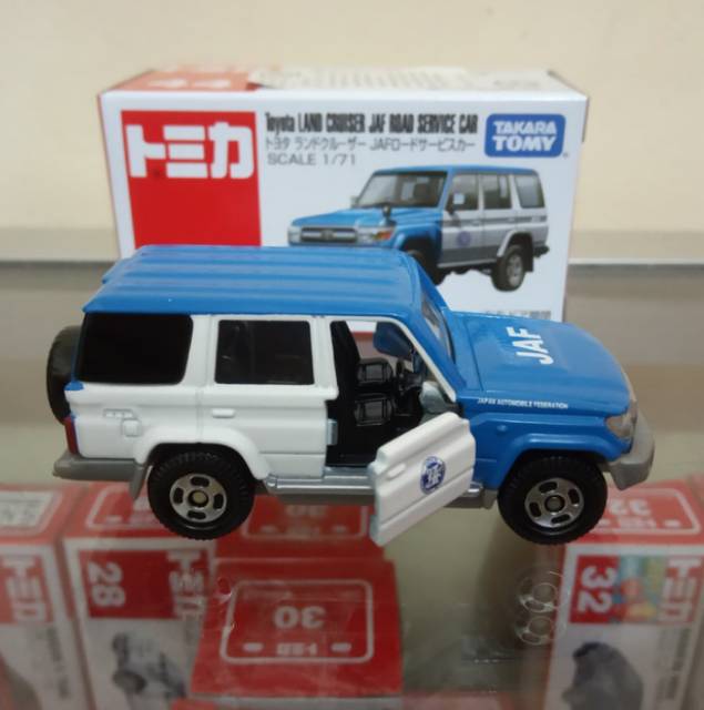 Diecast Toyota land cruiser JAF Road Service car Tomica no 44 murah