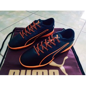 Futsal Puma evoTOUCH IC   Black Orange Berkualitas