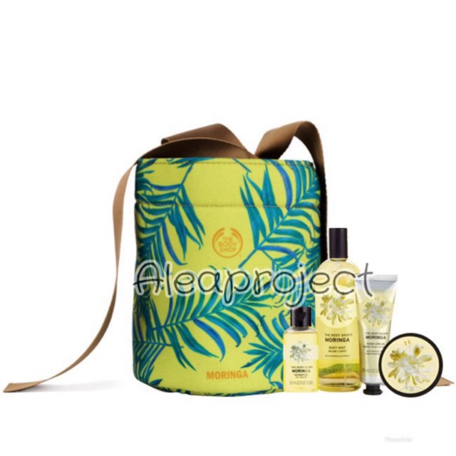 Official The Body Shop Gift Bath & Body Essentials Moringa ( Free Shopping Bag)