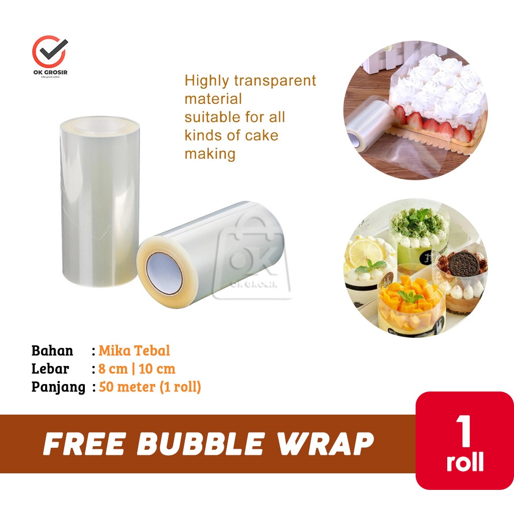 Mika Roll Bening / Mika Kue Roti Tart (1 Roll 50m)