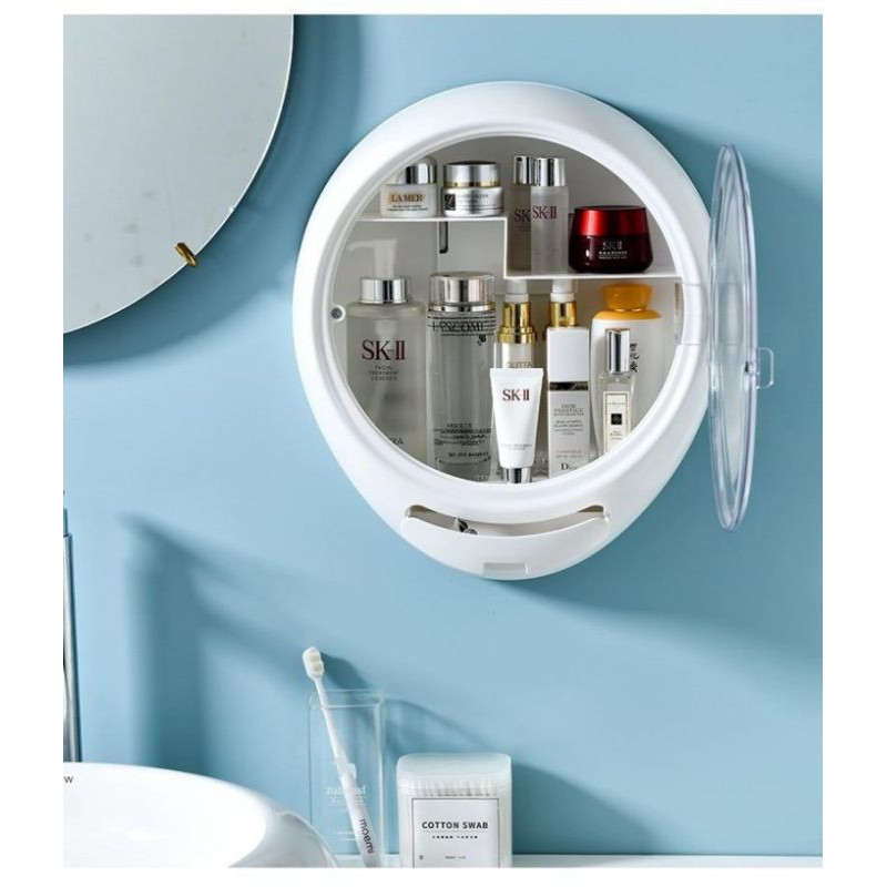 RAK KOSMETIK OVAL TEMPEL DINDING