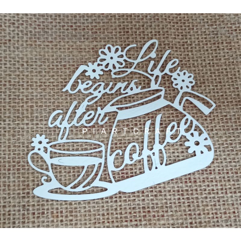 

Tag Coffee time - Dies cut / cut dies DIY scrapbook /vintage journal / diary / hangtag / bujo
