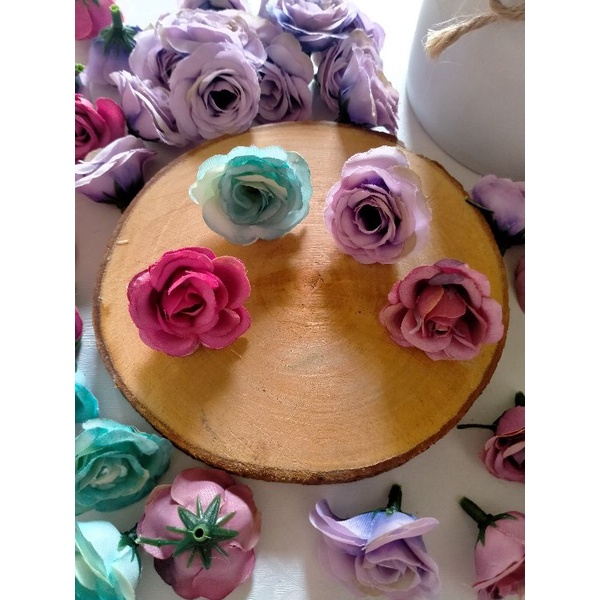 Kepala bunga mawar peony kelopak bunga artificial kecil hiasan dekorasi mahar craft-2