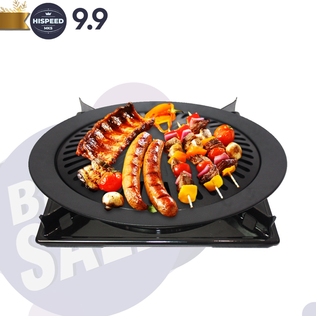 grill pan panggangan daging bulat griller korean bbq grill pan