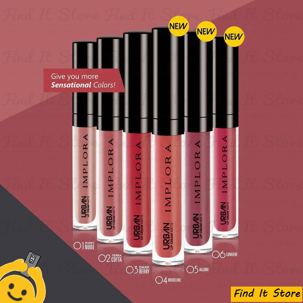 Implora Urban Lip Cream Matte Lipcream Lipstik Lipstick BPOM Orginal