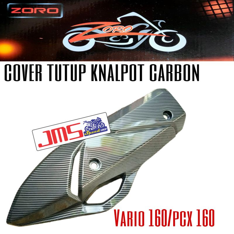 paketan cover tutup knalpot/filter hawa/corong knalpot carbon pcx 160 new dan vario 160 new zoro