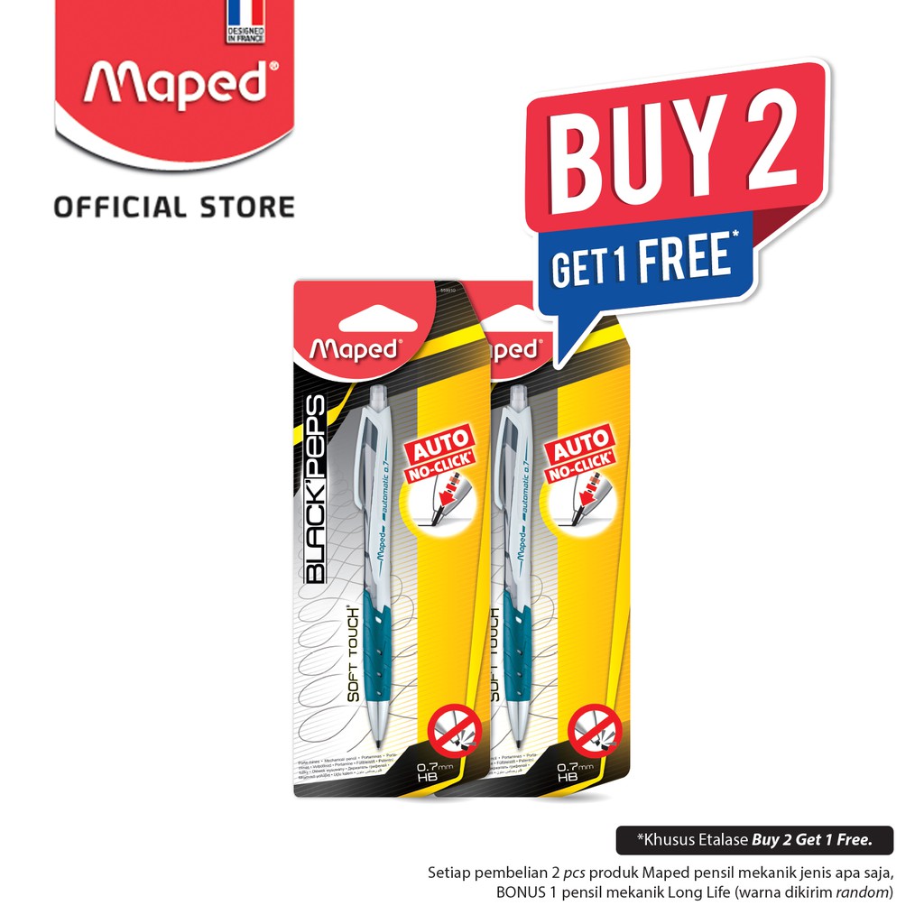 

Maped Pensil Mekanik Black Peps Automatic 0.7 Blue