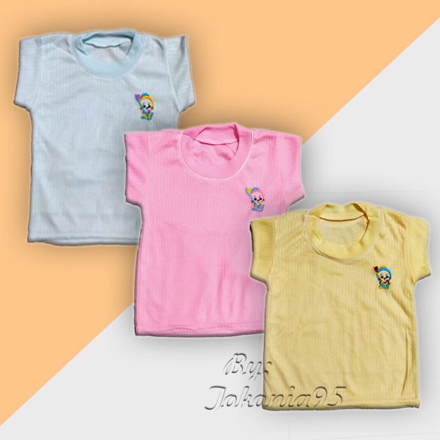 Kaos Oblong Salur Polos Anak Unisex