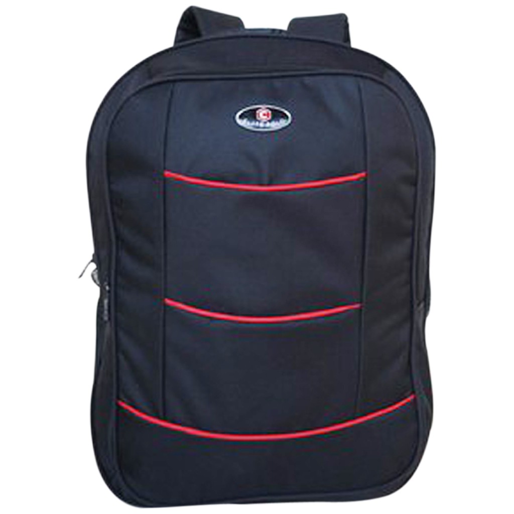 Tas Ransel Punggung Elite Polo Strip Merah Backpack Sekolah Kuliah Kerja Elegant Berkualitas