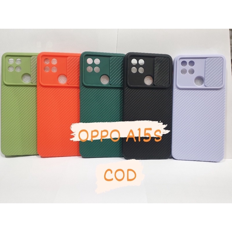 CASE OPPO A15S -SOFCASE SLIDE OPPO A15S PELINDUNG KAMERA CASE-BENUA DUNIA