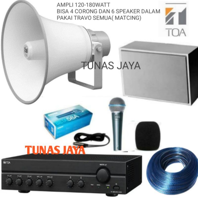 PAKET AMPLI TOA ZA2120 BISA 6-10 SPEAKER TRAVO ATAU MATCING SOUND SYSTEM MASJID DAN MUSHOLLA