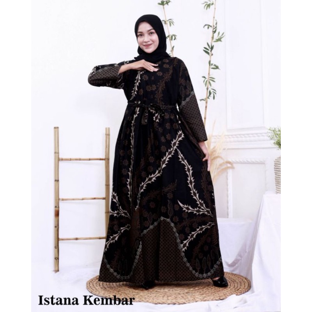 GAMIS BATIK SRIWEDARI MAXI BUMIL/BUSUI KATUN SOGAN ALLSIZE &amp; JUMBO