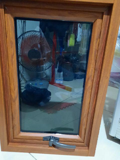 Jendela Aluminium 40x60 Serat Kayu Casement