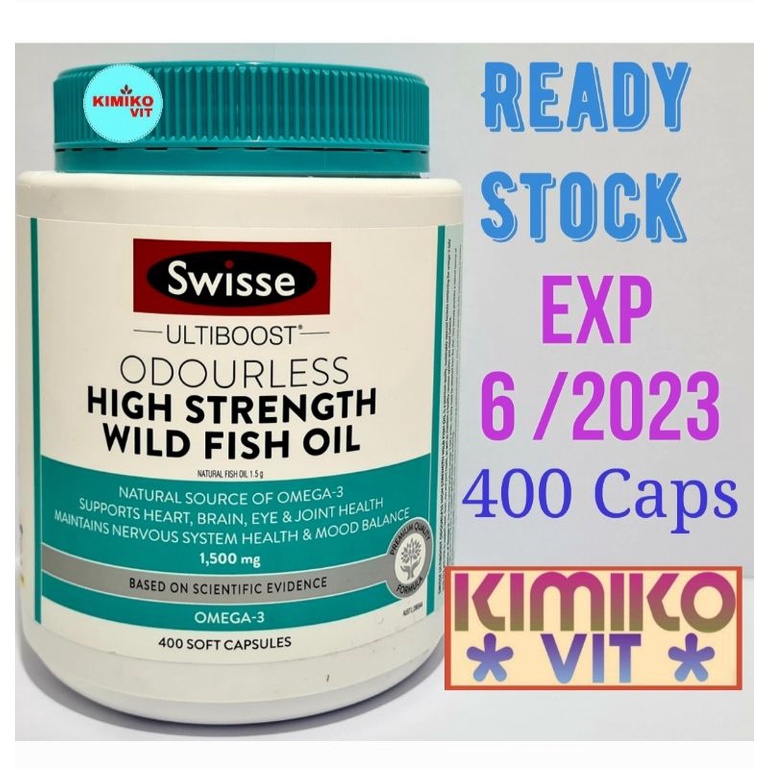 Swisse Odourless High Strength Wild Fish Oil 1500mg 400 caps