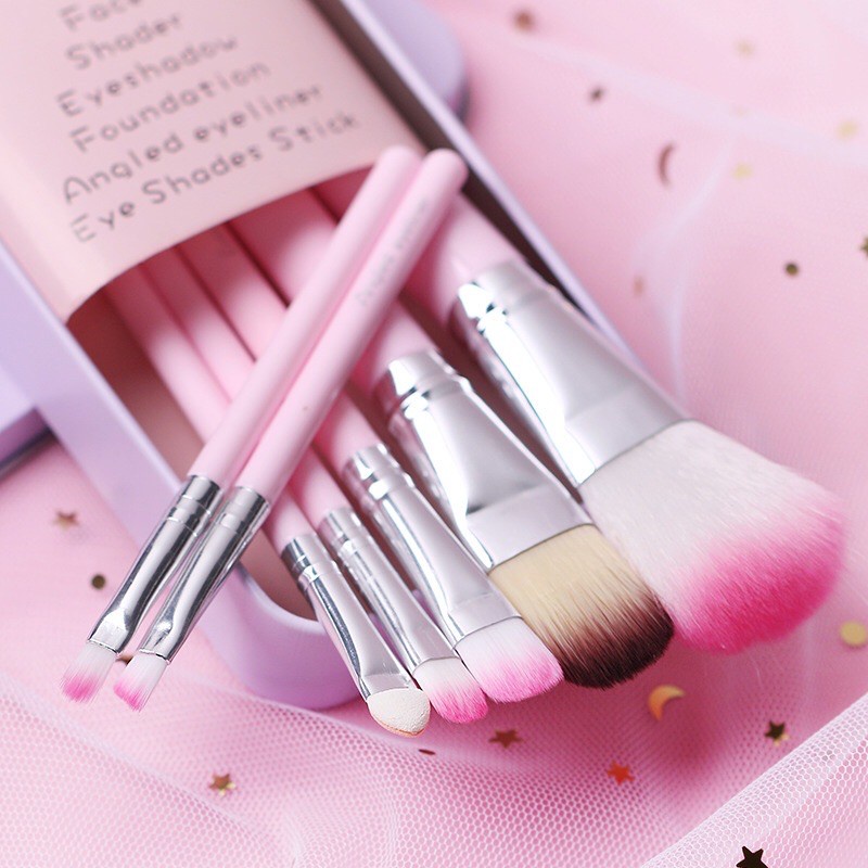 KUAS MAKE UP 7 IN 1 HELLO KITTY / MAKE UP TOOLS / BRUSH / SET KUAS MAKE UP | FADHILAH SHOP BJB