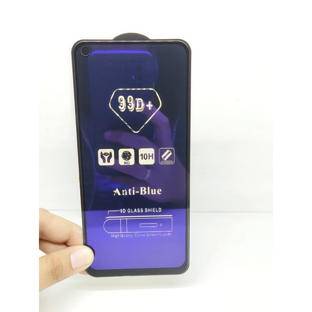 Anti Goe Blue Ray 10D Oppo A52 / A92 / A54 / A76 / A96 Tempered Glass FULL GLUE ANTI RADIASI