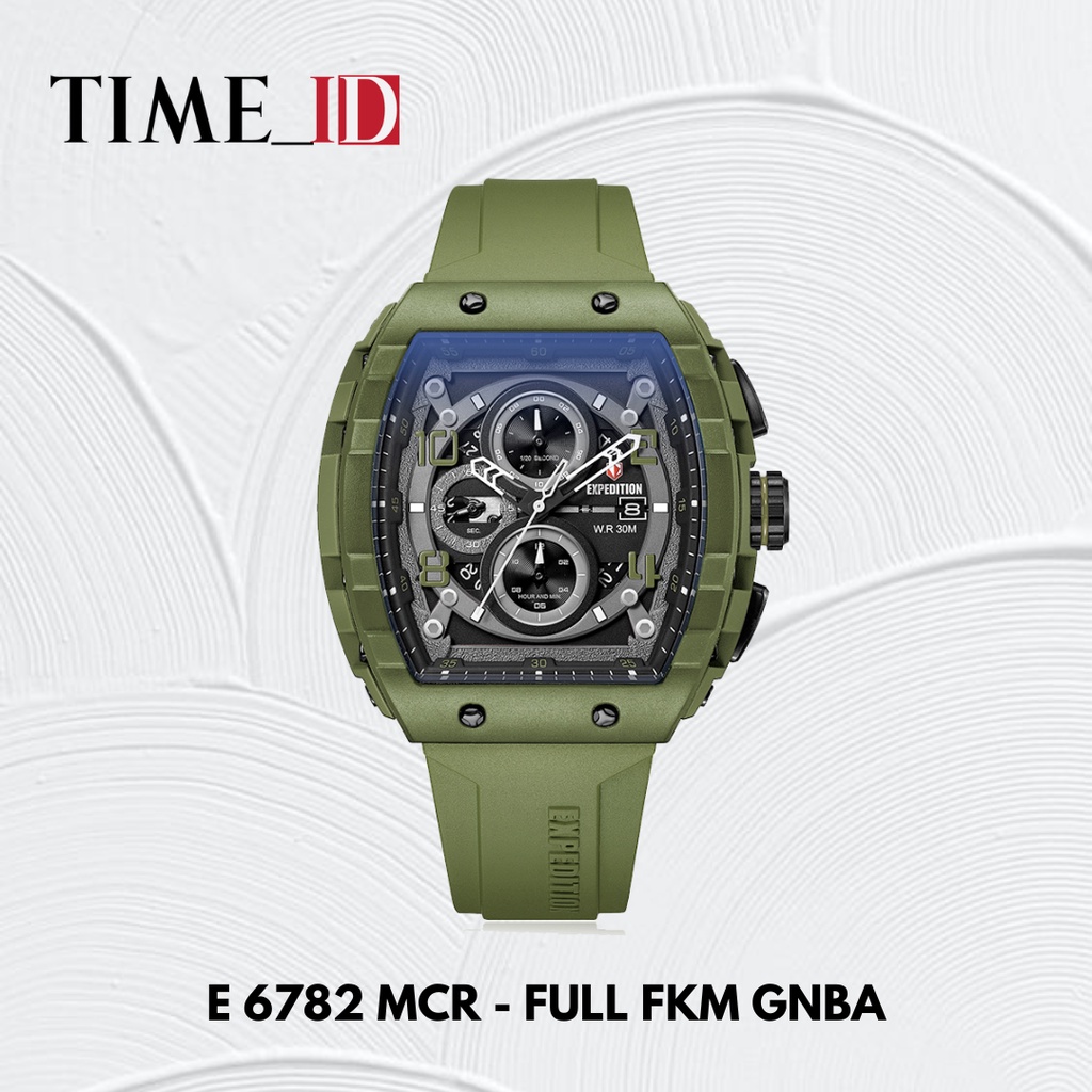 Jam Tangan Expedition E 6782 MCR - FULL FKM GREEN BLACK Pria