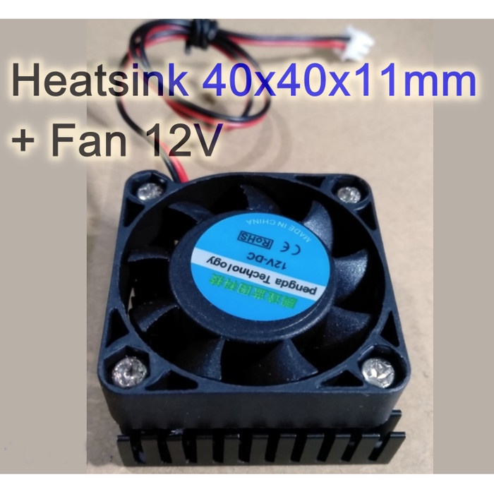 Kipas 12V dan Heatsink 40x40x11mm Aluminium Pendingin Fan Peltier