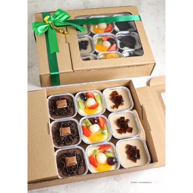 

puding buah kaca