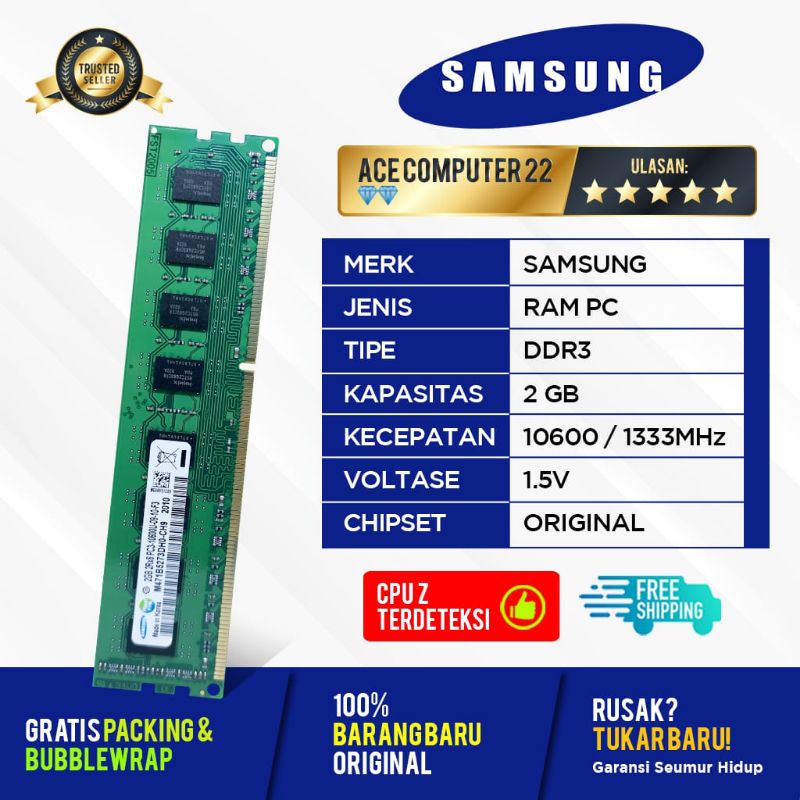 SAMSUNG LONGDIMM DDR3 2GB PC 10600