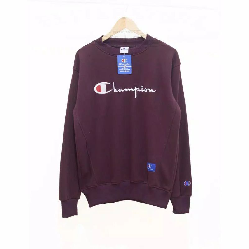 CREWNECK CHAMPION BORDIR HIGH QUALITY CASUAL HYPE FASHION PRIA