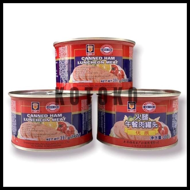

Maling Canned Pork Luncheon Meat / Daging Babi Kaleng Premium 397Gr