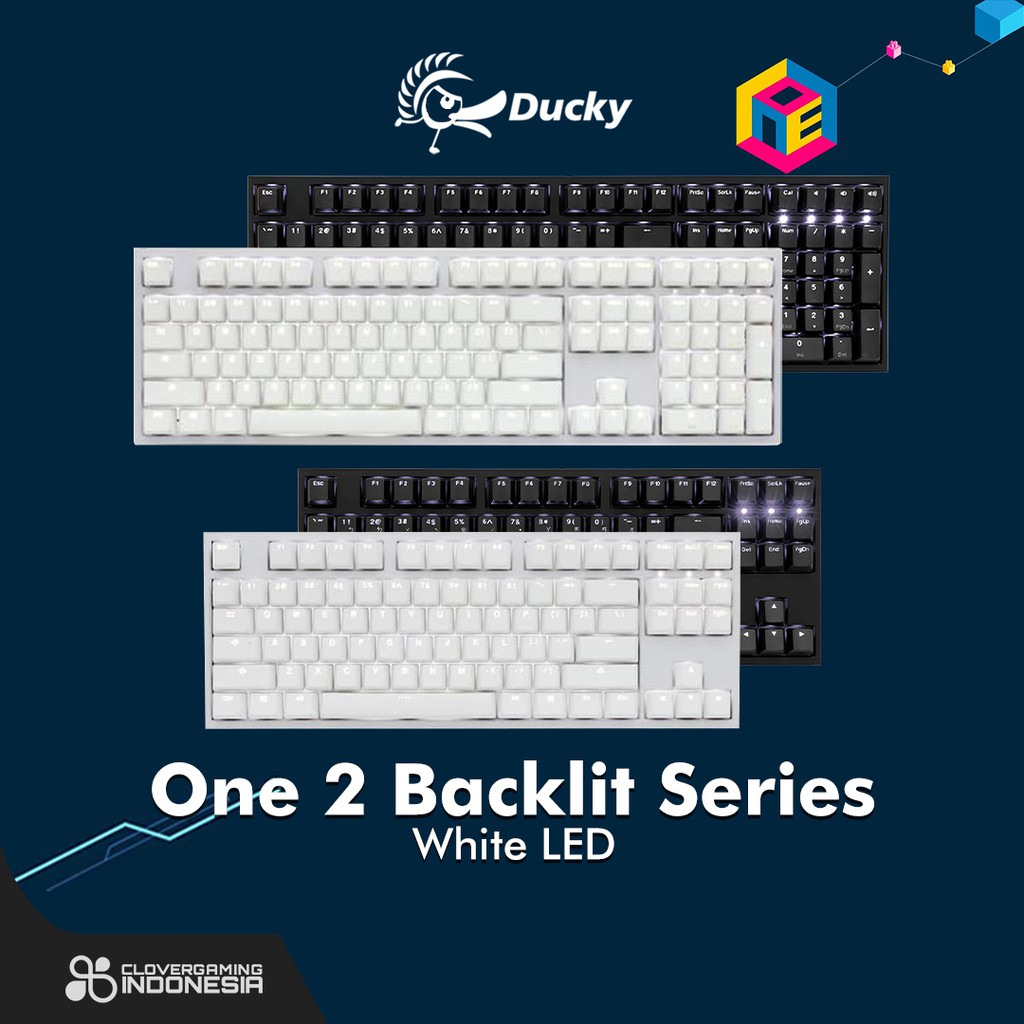 Ducky One 2 Backlit Series White LED - Mechanical Gaming Keyboard