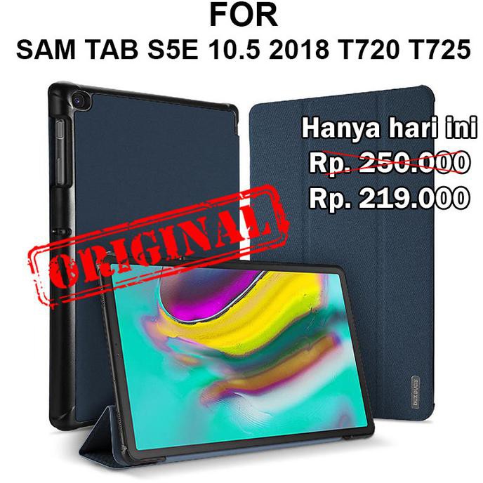 DUX DUCIS DOMO FLIP COVER CASE SAMSUNG TAB S5E 10.5 2018 T720 T725 ORI - HITAM