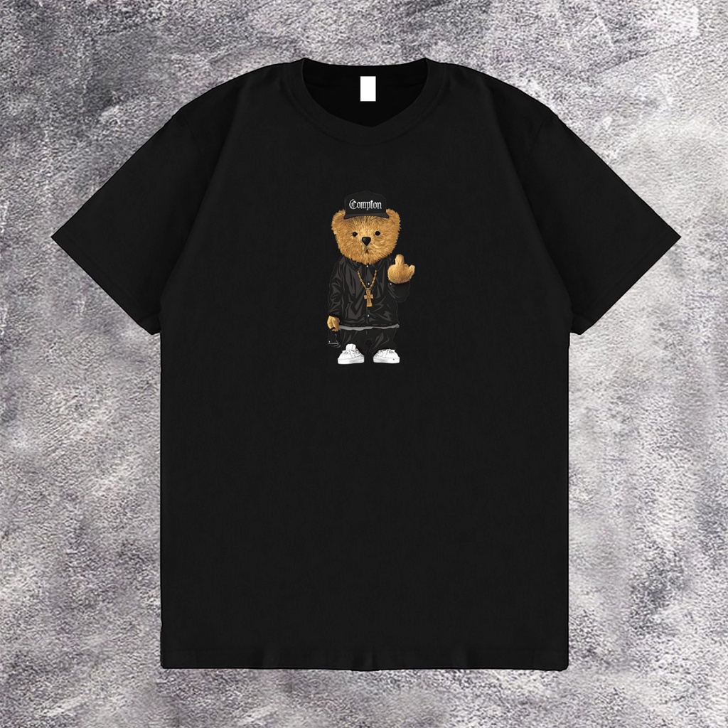 KAOS OVERSIZE BEAR TOPI COMPION T-SHIRT