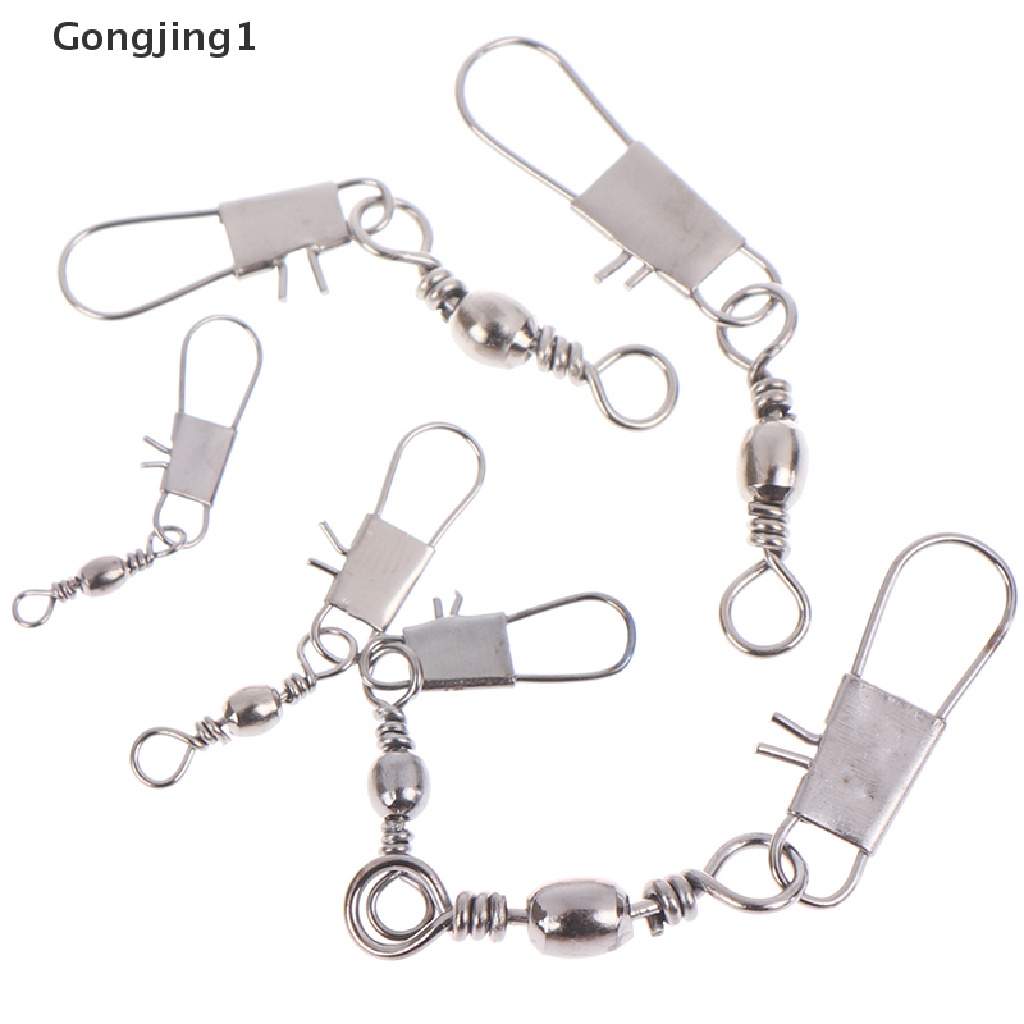 Gongjing1 Kilikili Pancing Barrel Swivel Dengan interlock