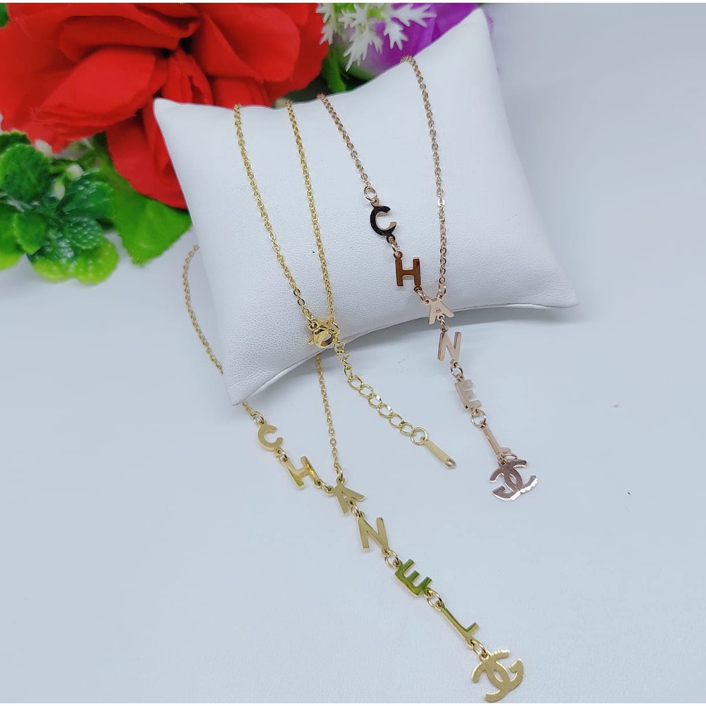 Kalung titanium perhiasan wanita jewelry 0285-0287