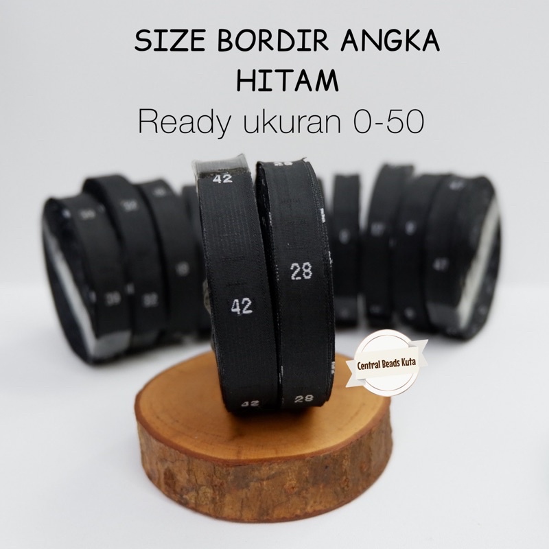 (roll) SIZE BORDIR ANGKA / LABEL ANGKA / SIZE LABEL