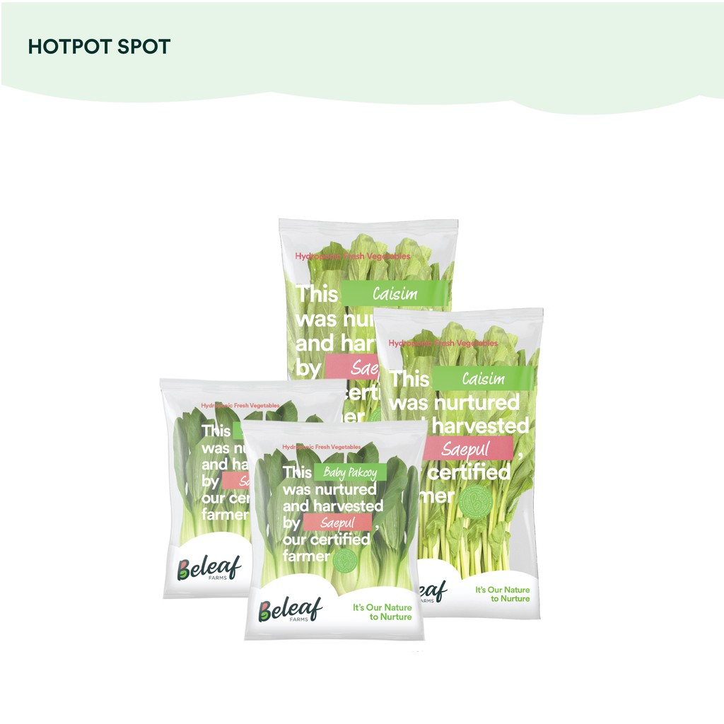 

Beleaf Farms Hotpot Spot (2 Caisim, 2 Baby Pakcoy)