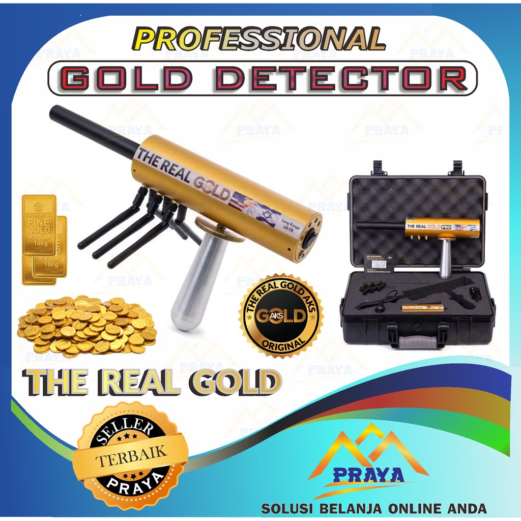 THE REAL GOLD PROFESSIONAL METAL DETECTOR EMAS PERAK LOGAM PENCARI DETEKSI THE REALGOLD AKS