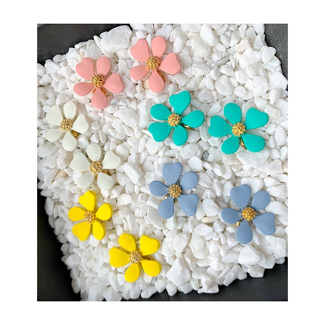 LRC Anting Tusuk Fashion Summer Flower Earrings F75330