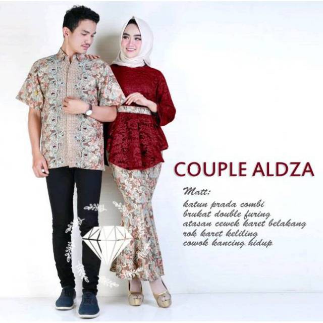 Baju couple - baju brukat - couple brukat - baju lebaran