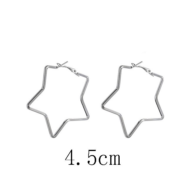 LRC Anting Tusuk Fashion  Star Shape Decorated E8726X