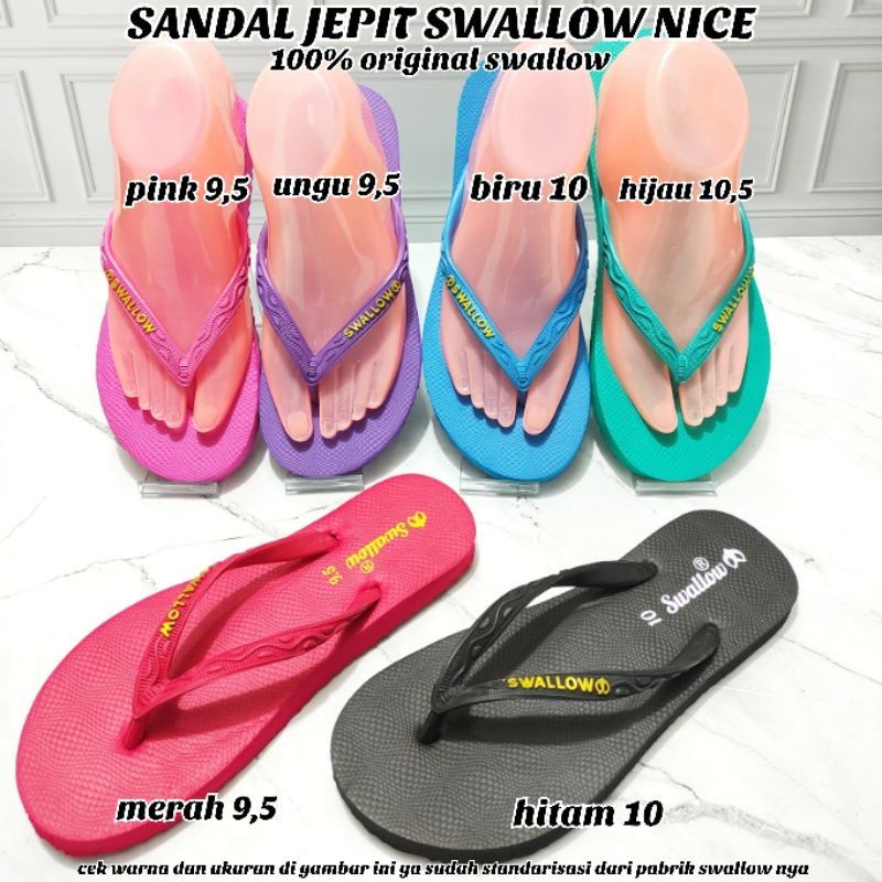 ✨NAGIHI✨ Sandal Jepit Karet Ringan Swallow Nice