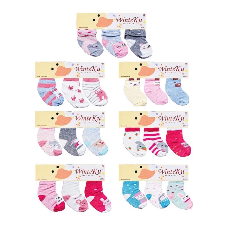 Kaos Kaki Bayi Newborn 3pcs Laki-Laki Perempuan Baby Socks 3 pasang 2 pasang 0-6 bulan Katun