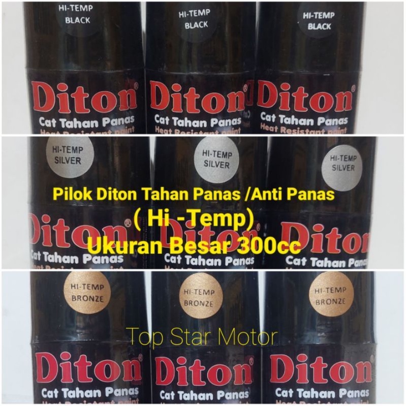 Pilok Pilox Cat Diton Anti Panas Hitam Silver Bronze Hi Temp Black Silver Bronze Cat Tahan Panas Untuk Knalpot &amp; Blok Mesin