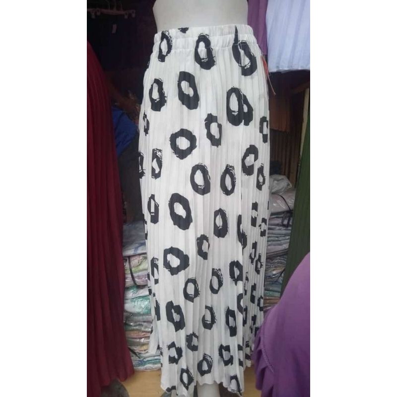 ROK PLISKET MOTIF POLKADOT MAYUNG PREMIUM ROK PLISKET MAYUNG