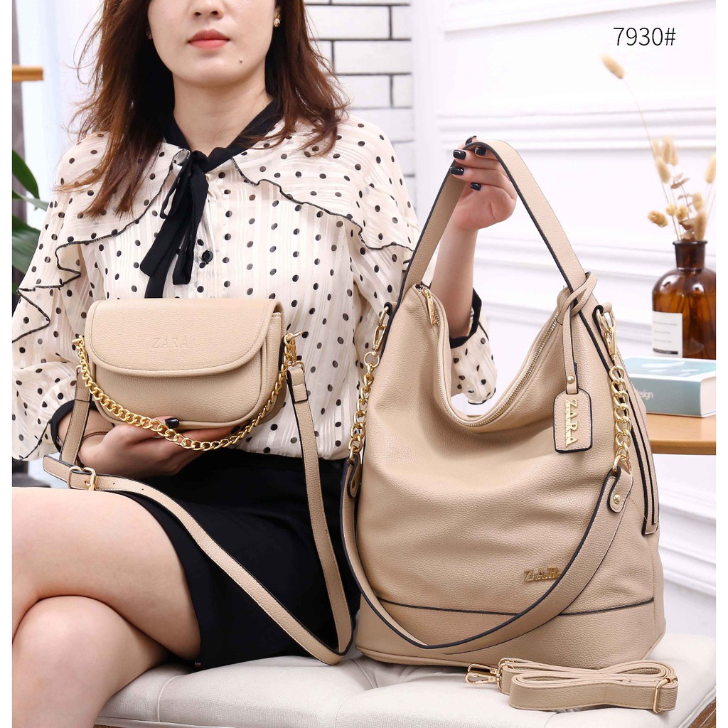 NEW  ZARA HOBO BAG SET 2 IN 1 Bag #7930